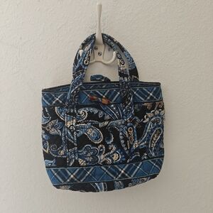 Vera Bradley Mini Purse Blue Navy Winsor Print